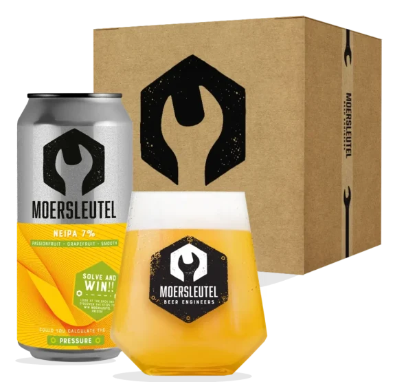 Moersleutel box, Can You Calculate The Pressure, filled Moersleutel tumbler glass