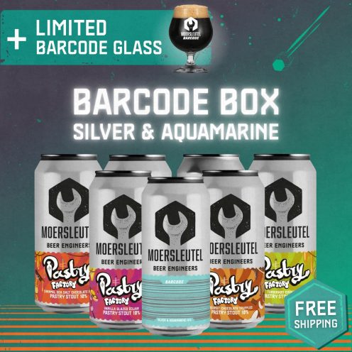 Product image for Barcode Box: Silver & Aquamarine